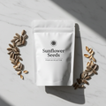 Sunflower Seeds 500g white packaging with product name label by Liora