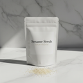 Sesame Seeds 500g elegant white packaging with product name label by Liora